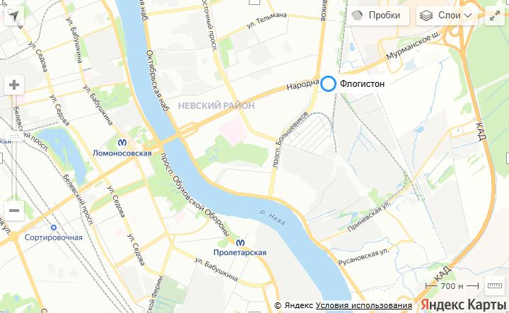Карта проезда к отелю Флогистон